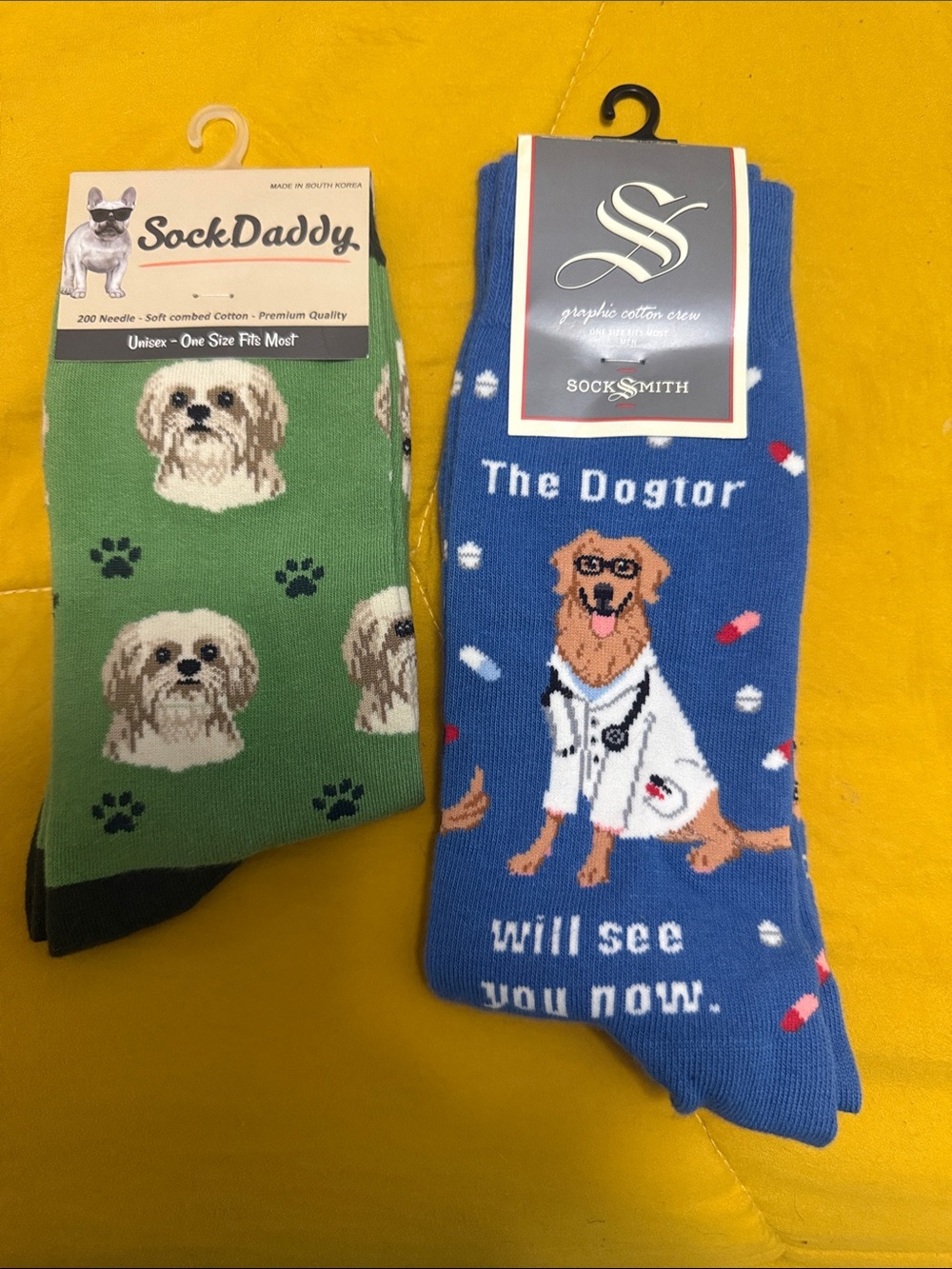 Dog themed crew socks